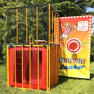 Outdoor portable easy safe dunker dunking booth machine inflatable kids dunk tank games