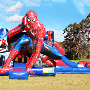 Adult commercial kiddie party juego inflables spiderman combo jumper inflatable bouncy castle water slide bounce house