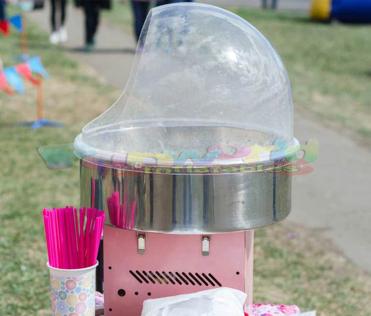 Commercial grade electric candy floss maker cotton candy machine with cart