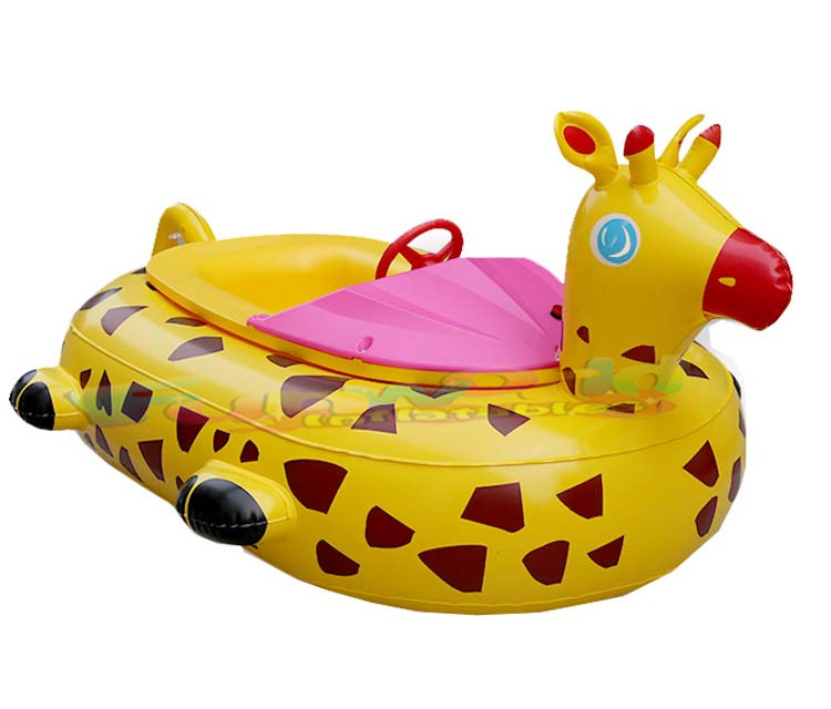 Commercial grade electric plastic water floating games inflatable battery bumper boats for sale