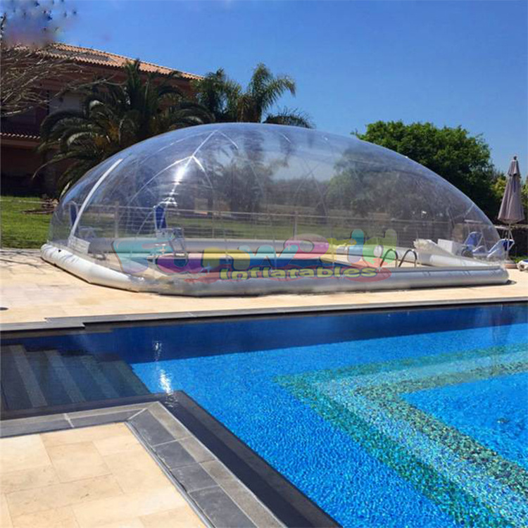 Customized outdoor clear air dome inflatable swimming pool cover balloon inflatable dome for pools