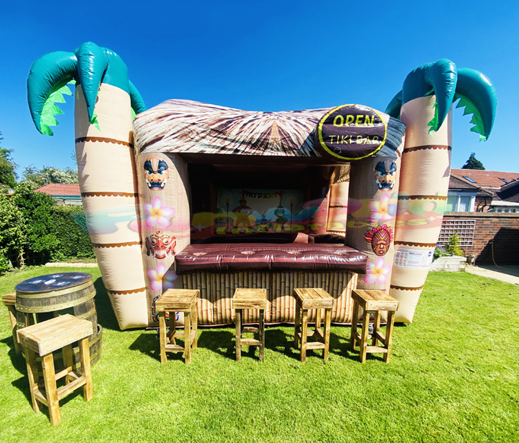 Outdoor portable beach party exhibition serving table domo inflable venta inflatable tiki bar