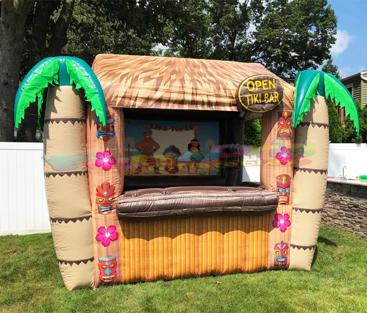 Outdoor portable beach party exhibition serving table domo inflable venta inflatable tiki bar