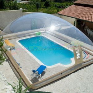 Carpa inflable para cubierta de piscina transparent air dome tent inflatable clear swimming pool cover