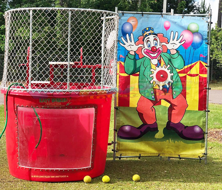 Outdoor portable easy safe dunker dunking booth machine inflatable kids dunk tank games