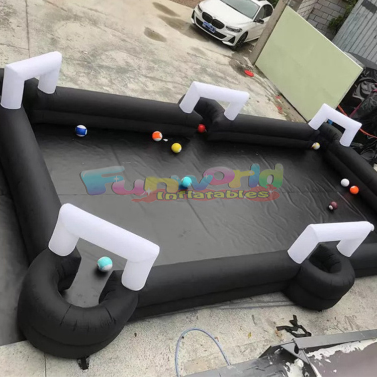 Sport game mesa de billar inflatable football pool table soccer billiard ball field inflatable snooker ball table