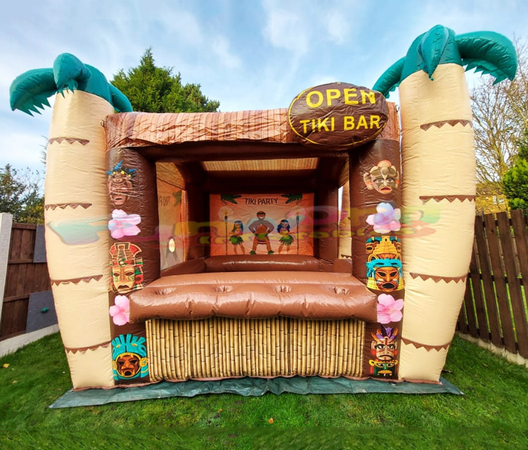 Outdoor portable beach party exhibition serving table domo inflable venta inflatable tiki bar