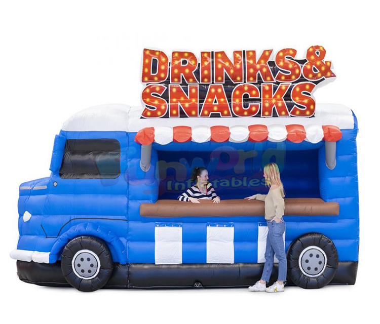 Outdoor colourful wholesale bounce house ice cream truck car tent carnival booths advertising inflatable bouncer