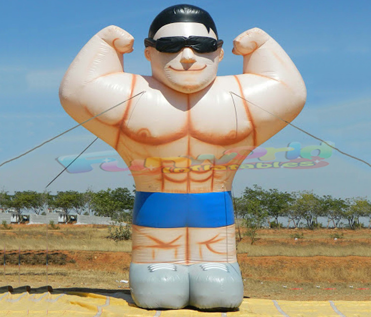 Customized giant western props character balloons blow up inflatable cowboy model for advertising