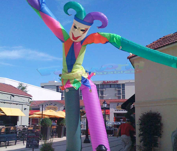 Outdoor advertising blow up costumes clown venta de sky dancing man rainbow colorful inflatable air dancer