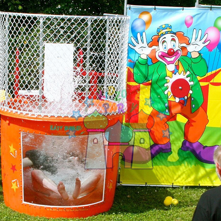 Outdoor party events inflatable water games dunking booth machine inflatable water dunk tank