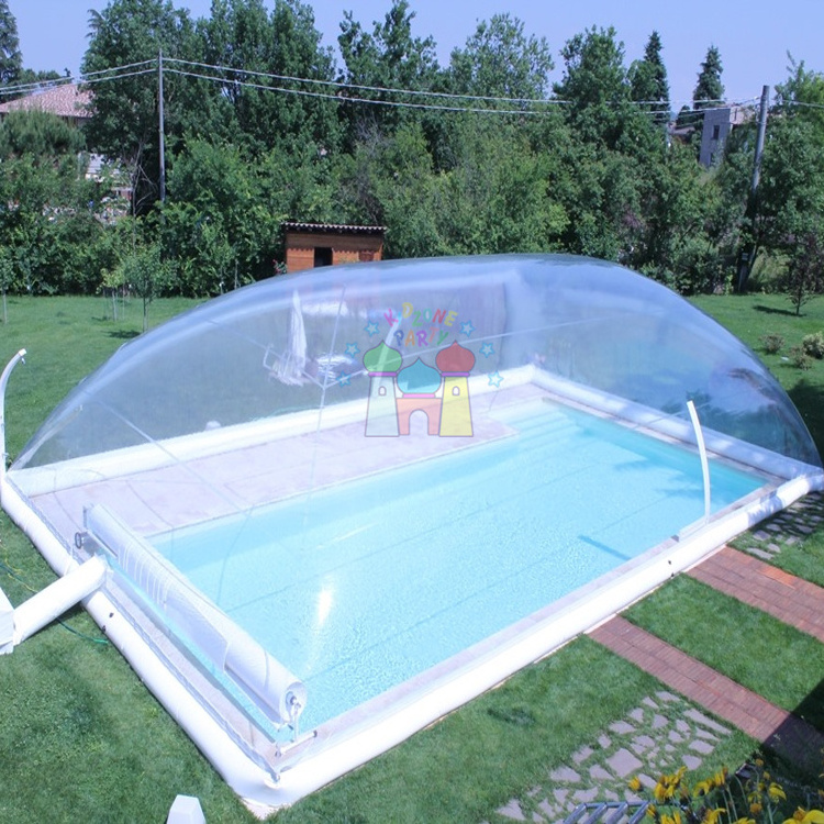 Outdoor backyard commercial giant tente gonflable air dome for pool inflatable clear tent