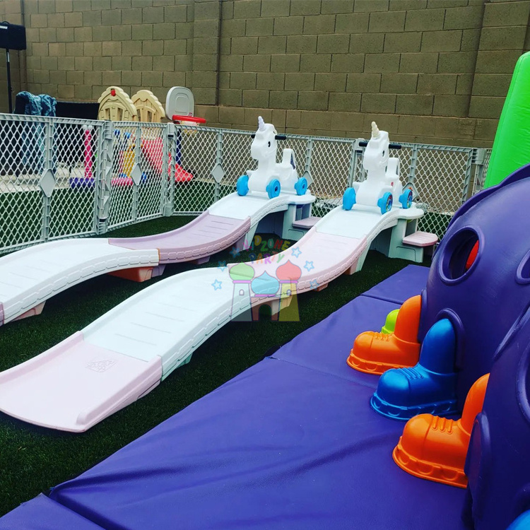 Toddler ride on car toys and racing track up and down roller coaster for kids