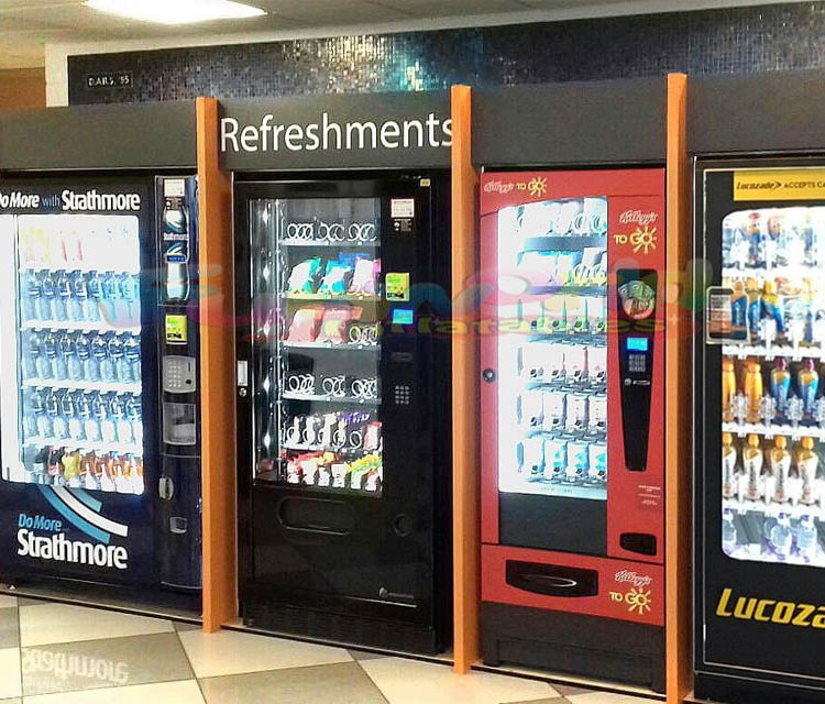 Huge capacity multi function distribution automatique drink snack vending machine with cooling system