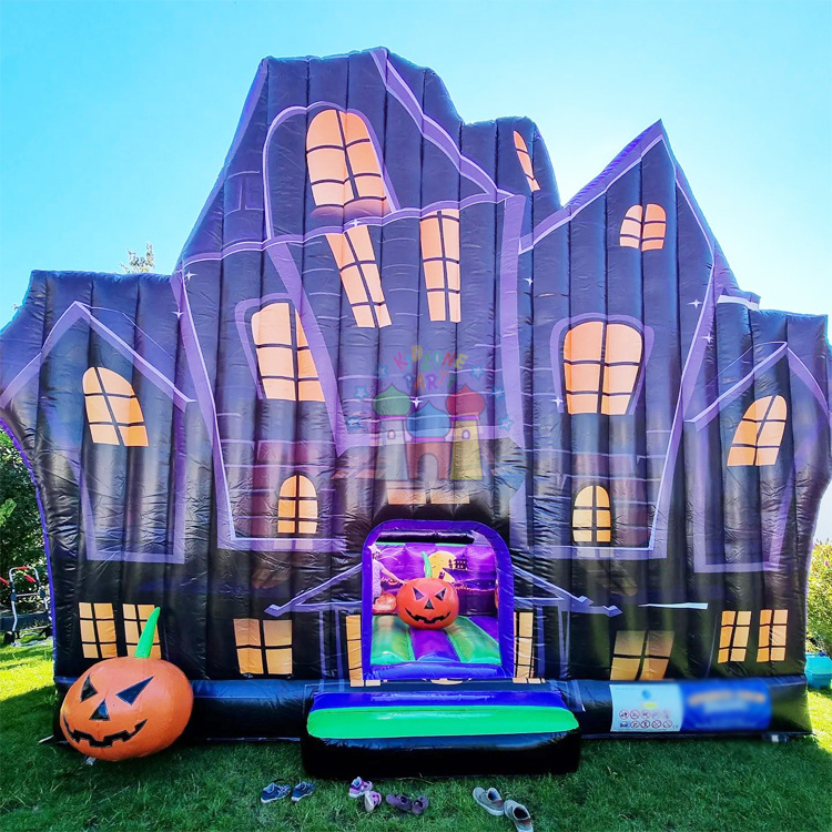 Commercial grade kids halloween party jumpers inflatable bouncer haunted house bouncy castle