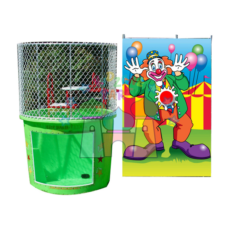 Outdoor party events inflatable water games dunking booth machine inflatable water dunk tank