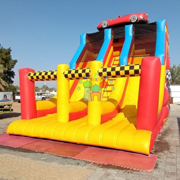 Commercial outdoor giant jumping castle play house jump toboggan gonflable monster truck inflatable dry slide