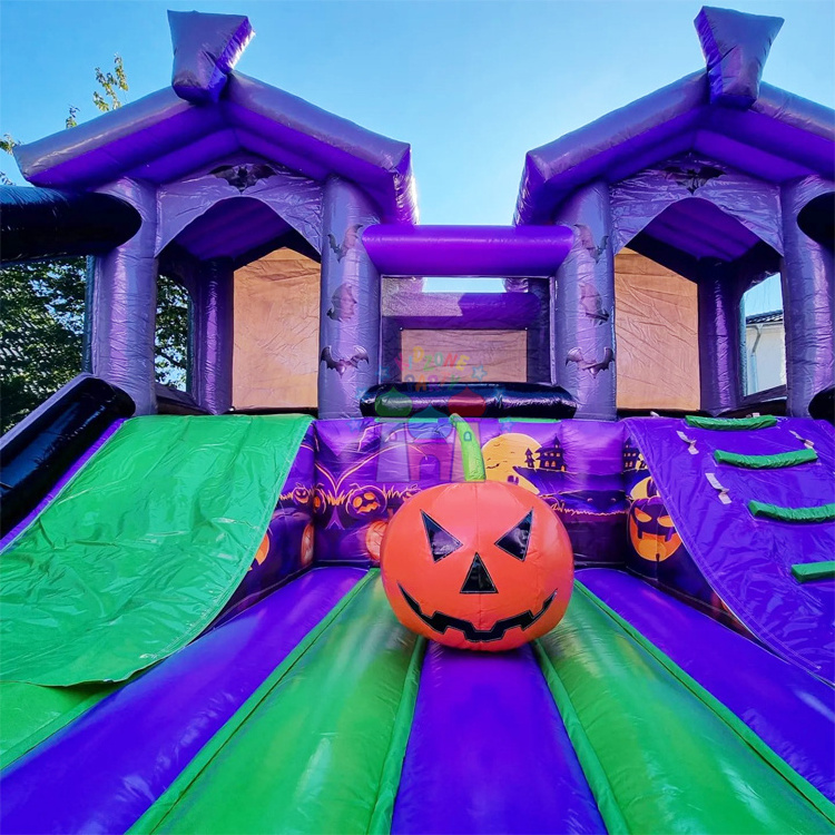 Commercial grade kids halloween party jumpers inflatable bouncer haunted house bouncy castle