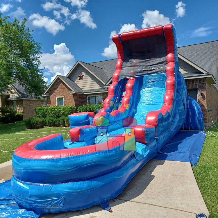 Outdoor giant kids bounce house tobogan inflable waterslide jumpers commercial inflatable water slide with pool