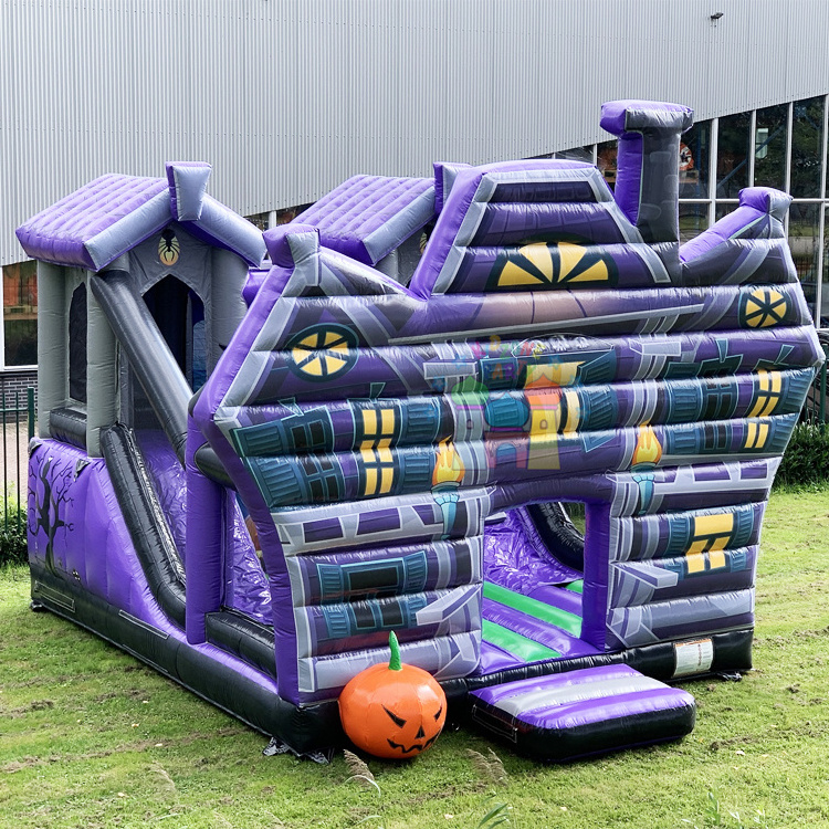 Commercial grade kids halloween party jumpers inflatable bouncer haunted house bouncy castle