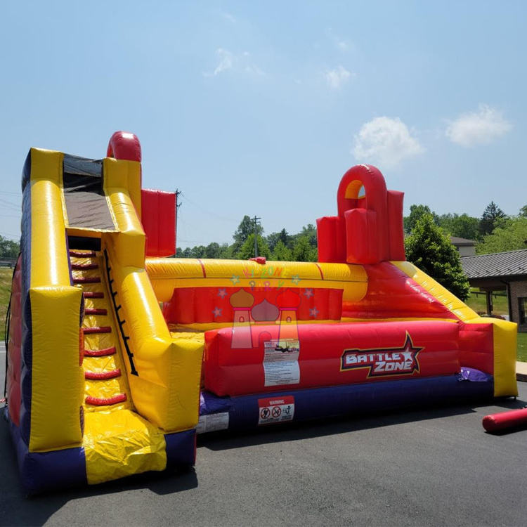 Outdoor giant blow up sport arena jousting beam platform dodge eliminator gladiator joust inflatable battle zone