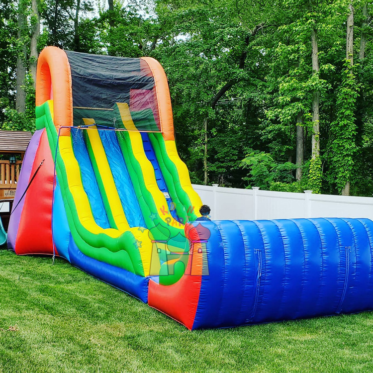 Backyard kids summer bouncing castle jumping house tobogan inflable 20ft tall inflatable tiki island waterslide