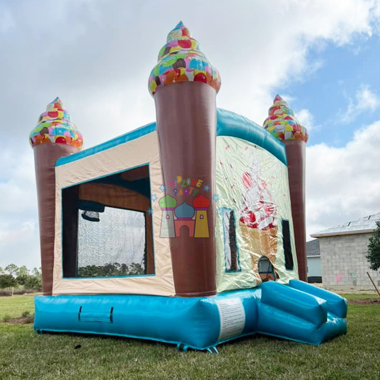 Commercial grade kids outdoor castillos hinchables party jumping bouncer inflatable cupcake bounce house