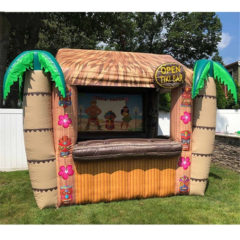 Portable Customized Beach Inflatable Pub Tent Party PUB  Booth Drink Holder Bars Inflatable Tiki Bar