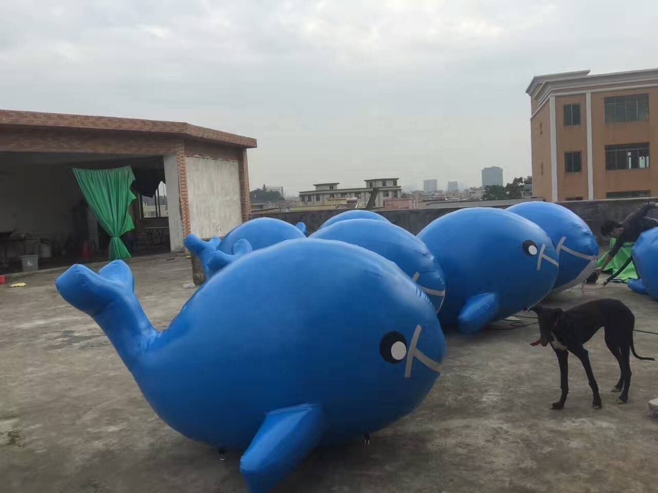 Hot Sales PVC Giant Inflatable Dolphin Toys Blow Up Sea Animal Balloon Inflatable Ocean Dolphin Model For Decoration