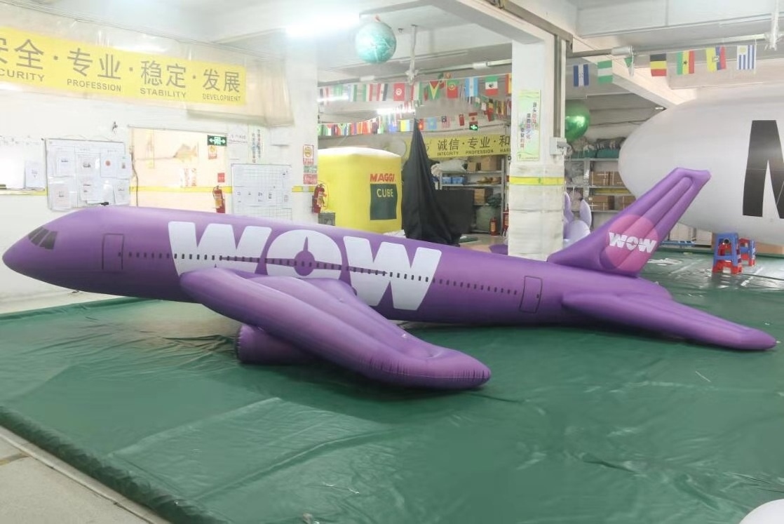 Wholesale ECO-friendly PVC inflatable airplane toy and Advertising Inflatable airplane model Event Inflatable Customized Plane