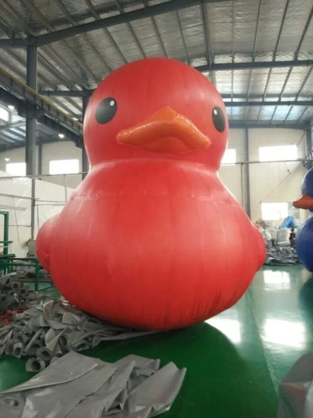 High 8m advertising custom inflatable Blue belt glasses Duck Customized size Red Duck inflatable cartoon