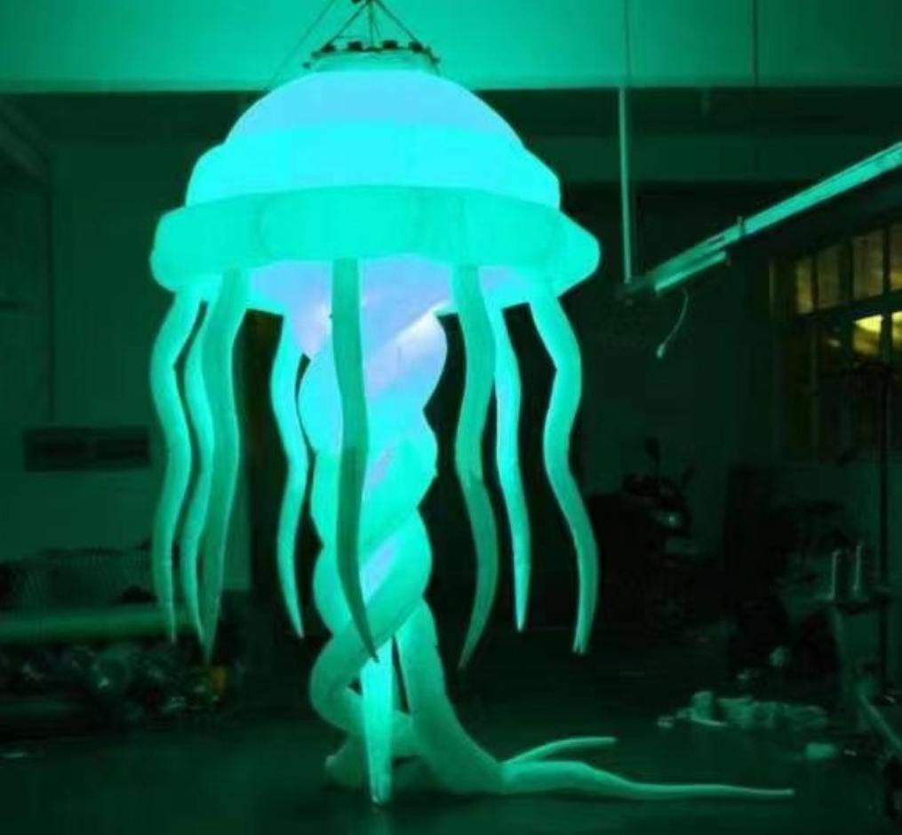 Inflatable LED Hang Jellyfish for Party Decoration Decoration Giant Inflatable Ball Lighting Fish Air Inflate Jellyfish Model