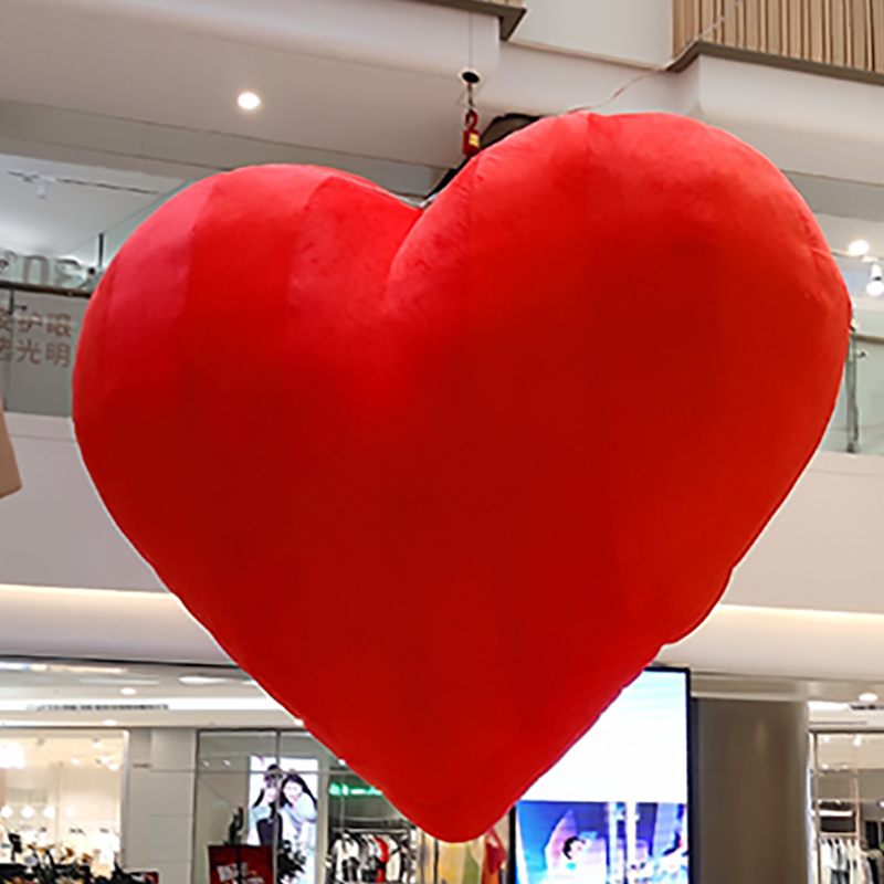 Inflatable Hearts Giant Plush Inflatable Heart PVC Advertising Inflatable Heart Shape Balloon For Event Shopping Mall Decoration