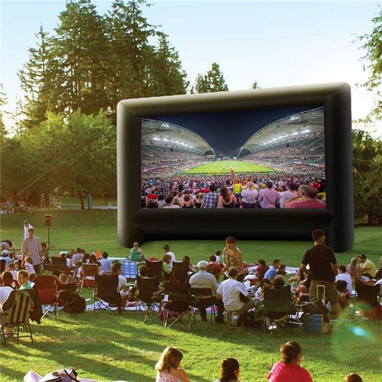 Outdoor advertising blow up nightclub cinema projection rear projector air inflatables TV movie screens inflatable screen