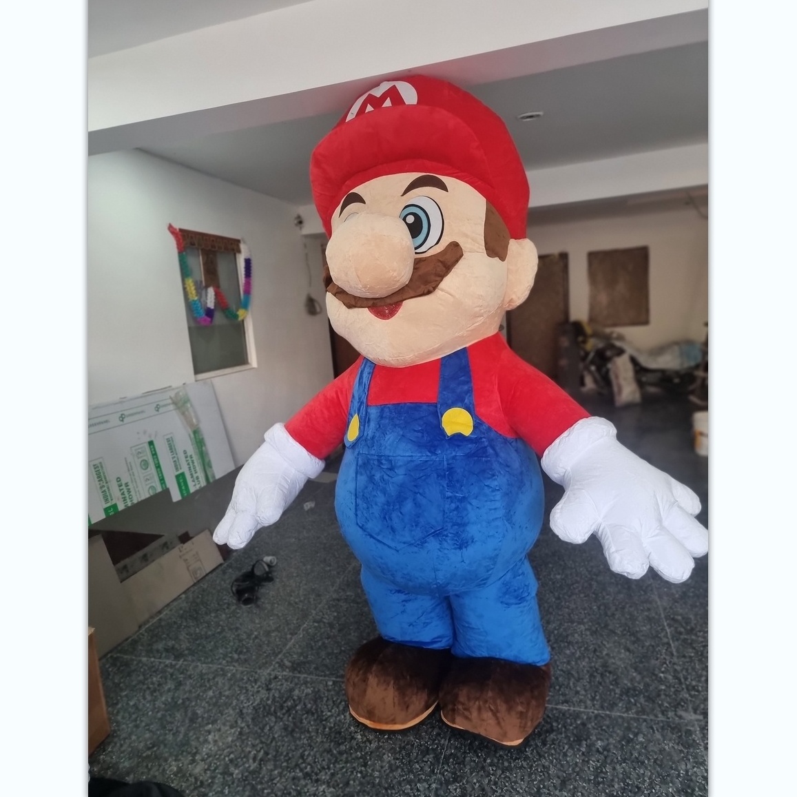 Inflatable cartoon Plush character super super super Mario mascot Inflatable plush heart Green Giant Rabbit Pink Bear model