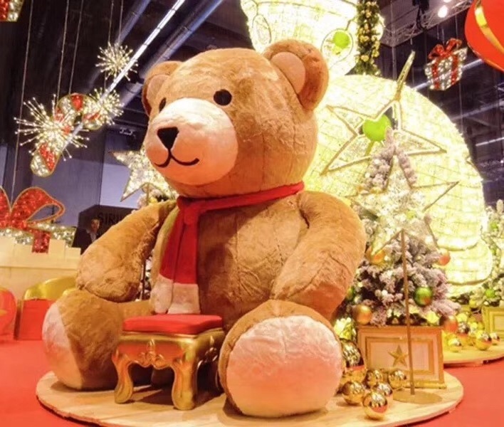 Christmas Decoration Giant Inflatable Bear Custom Plush Inflatable Bear Costume Advertising Inflatable Bear Indoor Outdoor