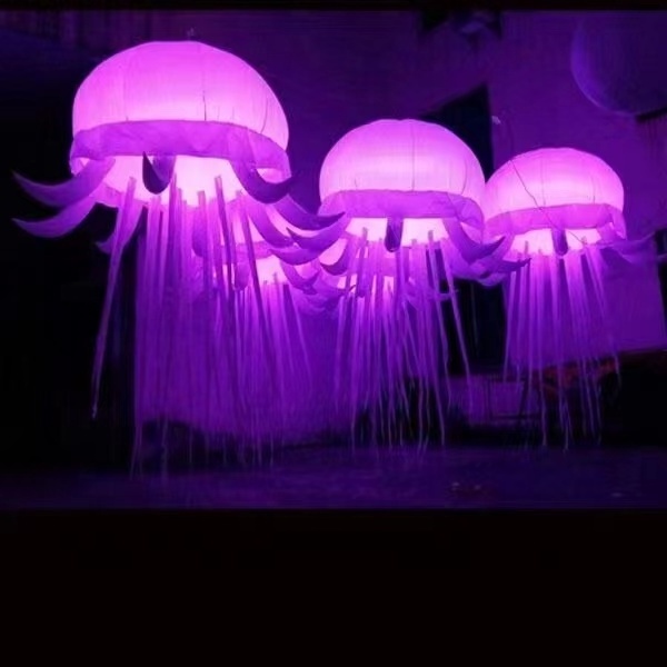 Inflatable LED Hang Jellyfish for Party Decoration Decoration Giant Inflatable Ball Lighting Fish Air Inflate Jellyfish Model