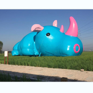 PVC Inflatable Zygote Balls Led Lighted Balloons giant inflatable rhinoceros Model inflatable rhino for advertising