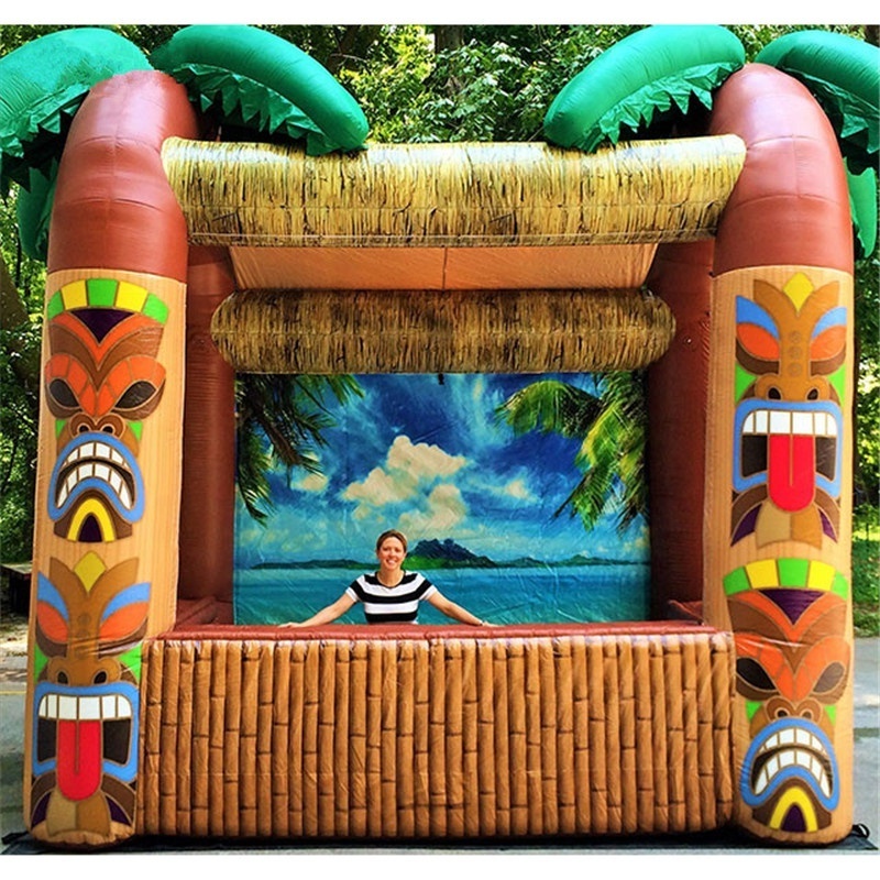 Portable Customized Beach Inflatable Pub Tent Party PUB  Booth Drink Holder Bars Inflatable Tiki Bar