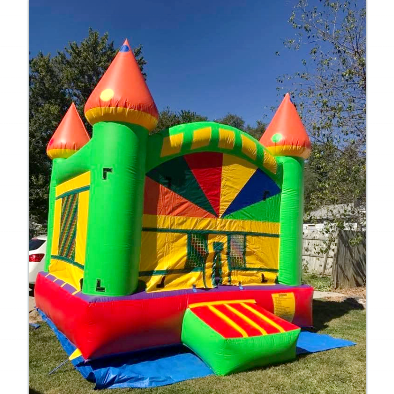 Commercial Outdoor Torch and Flame Theme Inflatable Jumping Bounce House Kid Castle Bed with Slide inflatable theme park