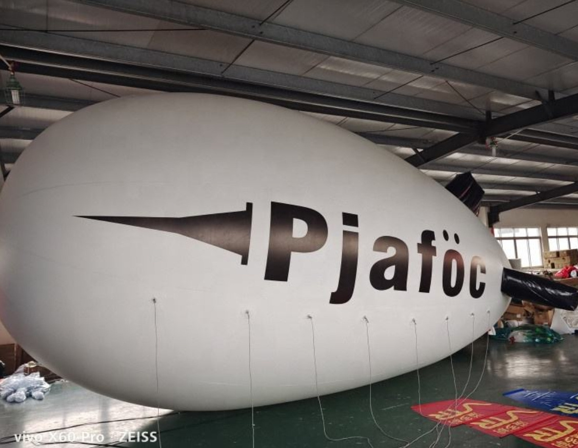 Advertising PVC Inflatable Airship Outdoor Helium Sky blimp Inflatable blimp with custom design aircraft modeling air mold