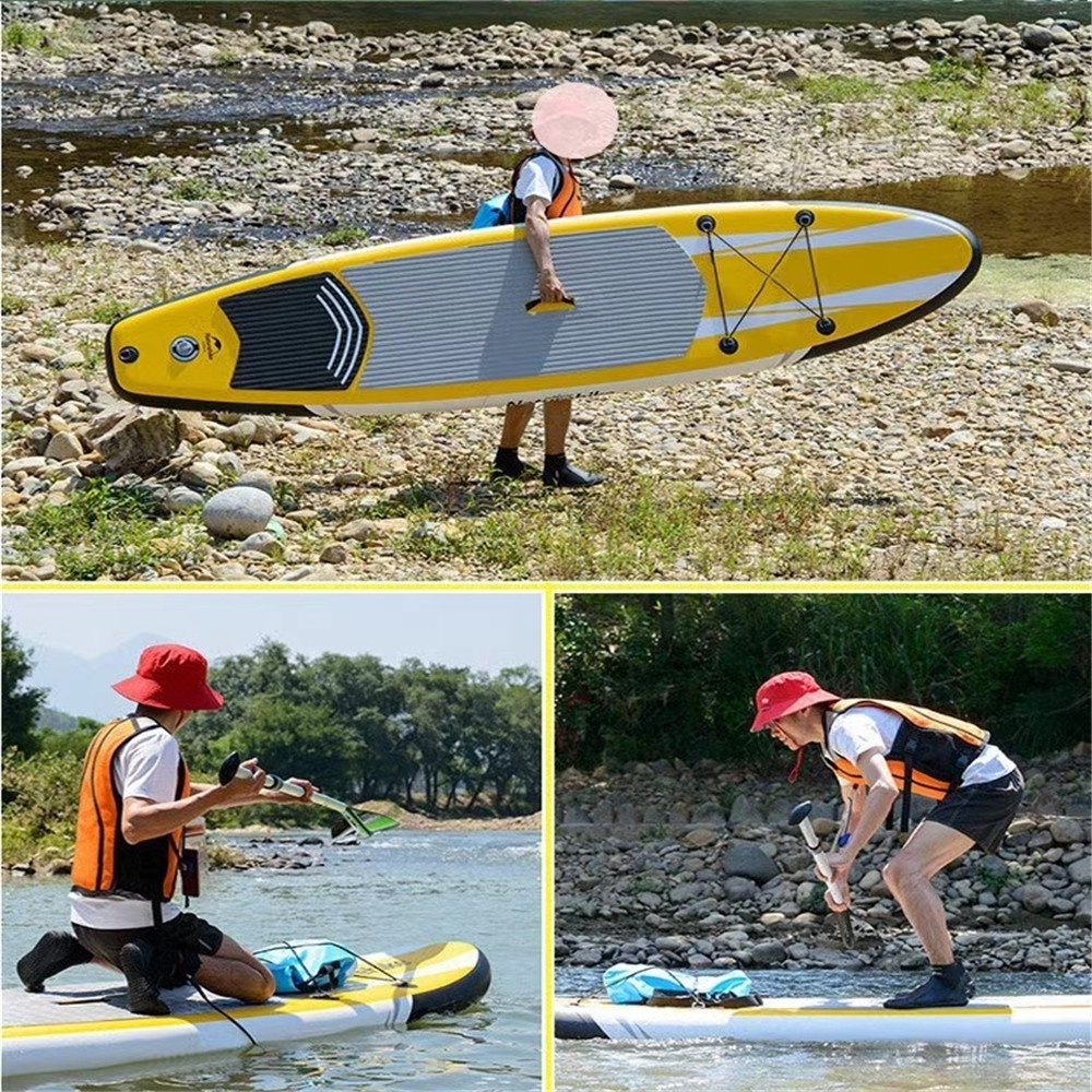 Double layer yellow water lifesaving equipment lifeguard Surf Surfing Rescue Board soft surfboard inflatable paddle board