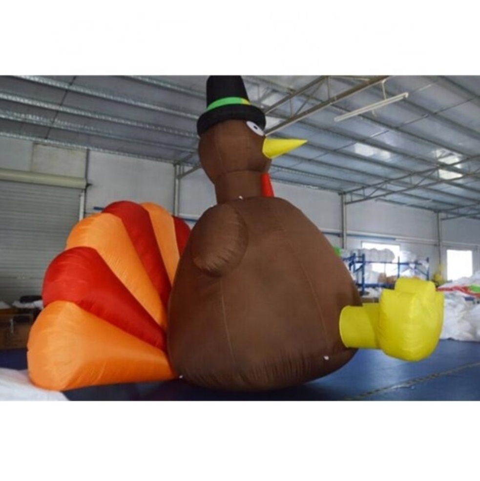 Inflatable turkey of holiday yard Decoration Thanksgiving Holiday Decoration Sitting Inflatable chicken White Pony cartoon