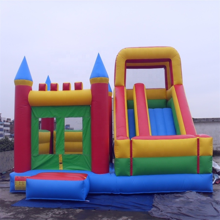 Commercial Outdoor Torch and Flame Theme Inflatable Jumping Bounce House Kid Castle Bed with Slide inflatable theme park