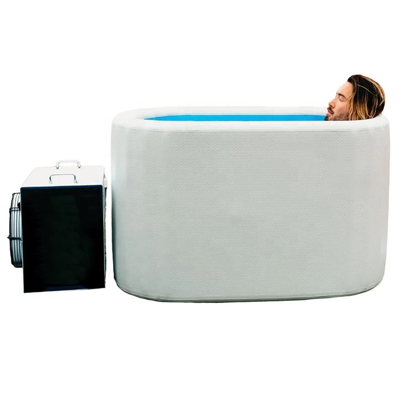 PVC Inflatable Portable Ice Bucket Folding Ice Bath Tub With Cooling System For Adults Selling ice bath cold plunge pod Spa Bath