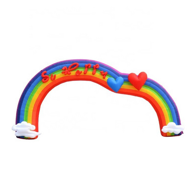 Customize event archway rainbow inflatable entrance party decoration Outdoor Colorful Inflatable Love Heart Arch