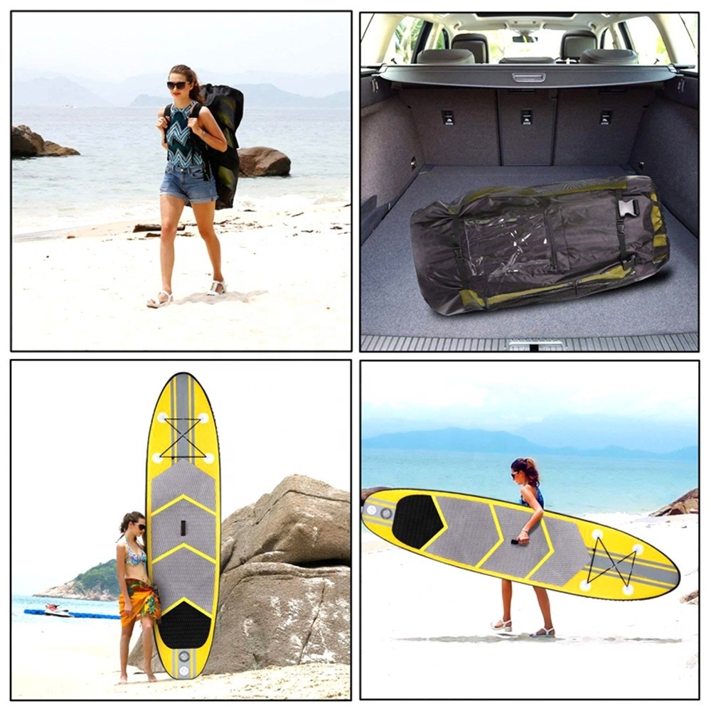 Double layer yellow water lifesaving equipment lifeguard Surf Surfing Rescue Board soft surfboard inflatable paddle board