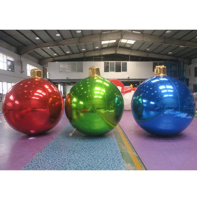 Inflatable Christmas Decoration Tree Balloon PVC Reflective Inflatable Mirror Balls Hanging Giant Inflatable Mirror Ball