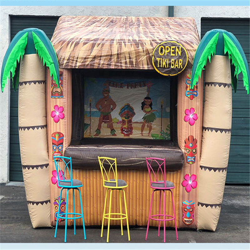 Portable Customized Beach Inflatable Pub Tent Party PUB  Booth Drink Holder Bars Inflatable Tiki Bar