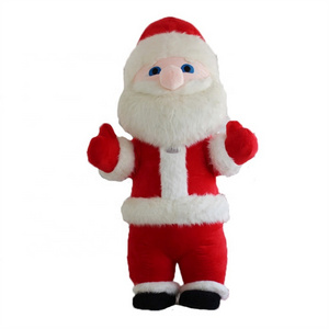 2.5m Plush inflatable adults santa claus costume mascots Inflatable Christmas Suit costume with blower